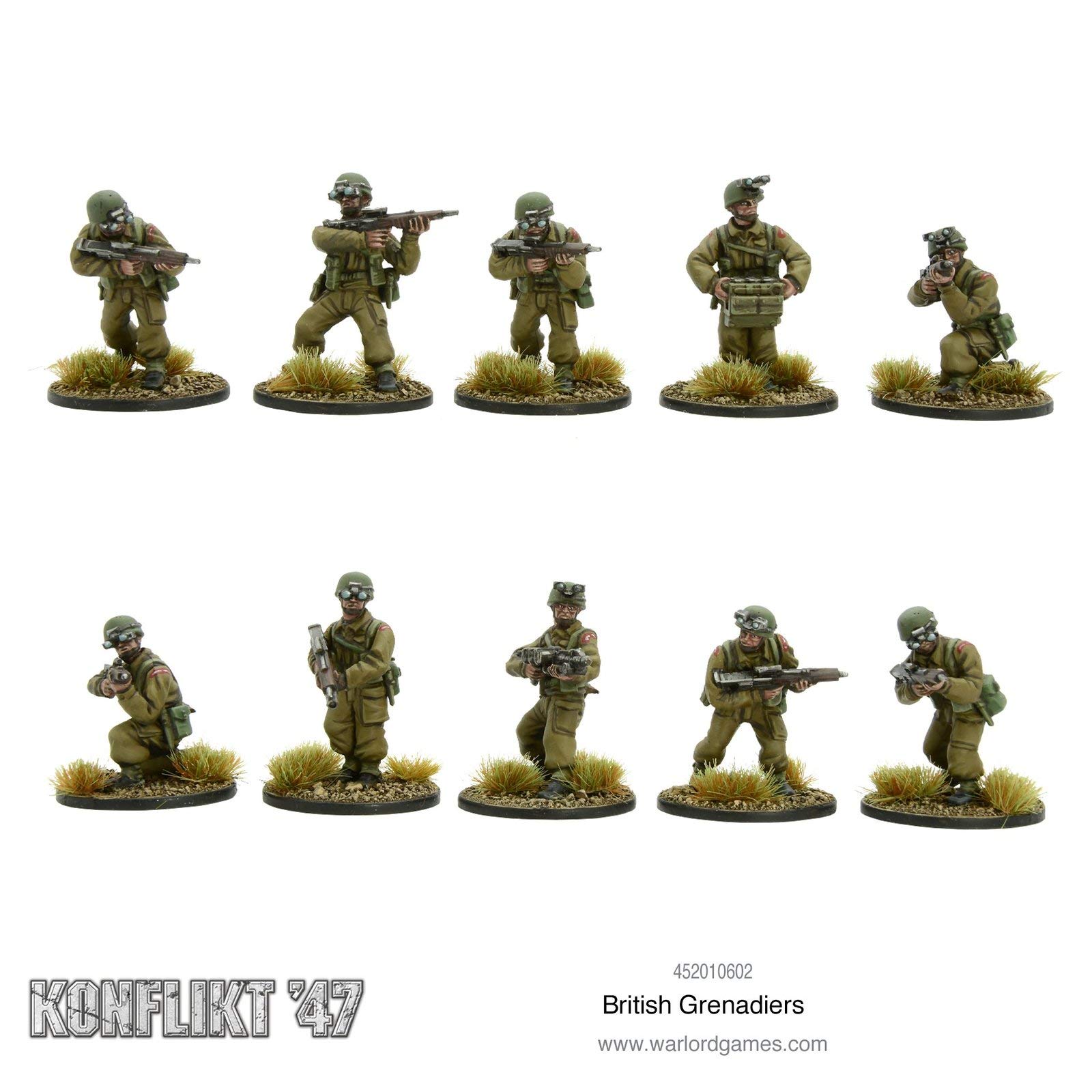 Warlord Games Konflikt '47: British Grenadiers - WWII Alternative History Miniatures for Tabletop Wargaming & Strategy Games