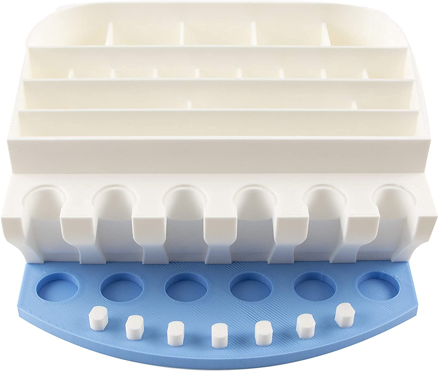 **Blue Cricut Tool Organizer - Blade Holder Caddy for Cricut Maker & Explore - Storage for QuickSwap Tips, DeepCut Blades & Accessories - Perfect for Crafting & Scrapbooking**