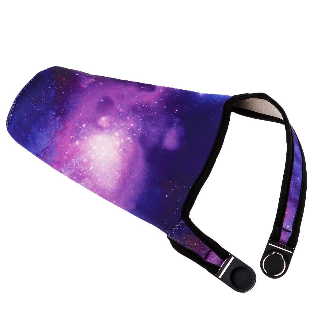 DYNWAVE Neoprene Water Bottle Sleeve Cover - Insulated Coffee Mug Holder with Adjustable Handle Strap & Buckle - Universal Bottle Carrier for Tumbler, Travel Mug & Thermos (Purple Sky) | Perfect for Office, Gym, Hiking & Outdoor Activities