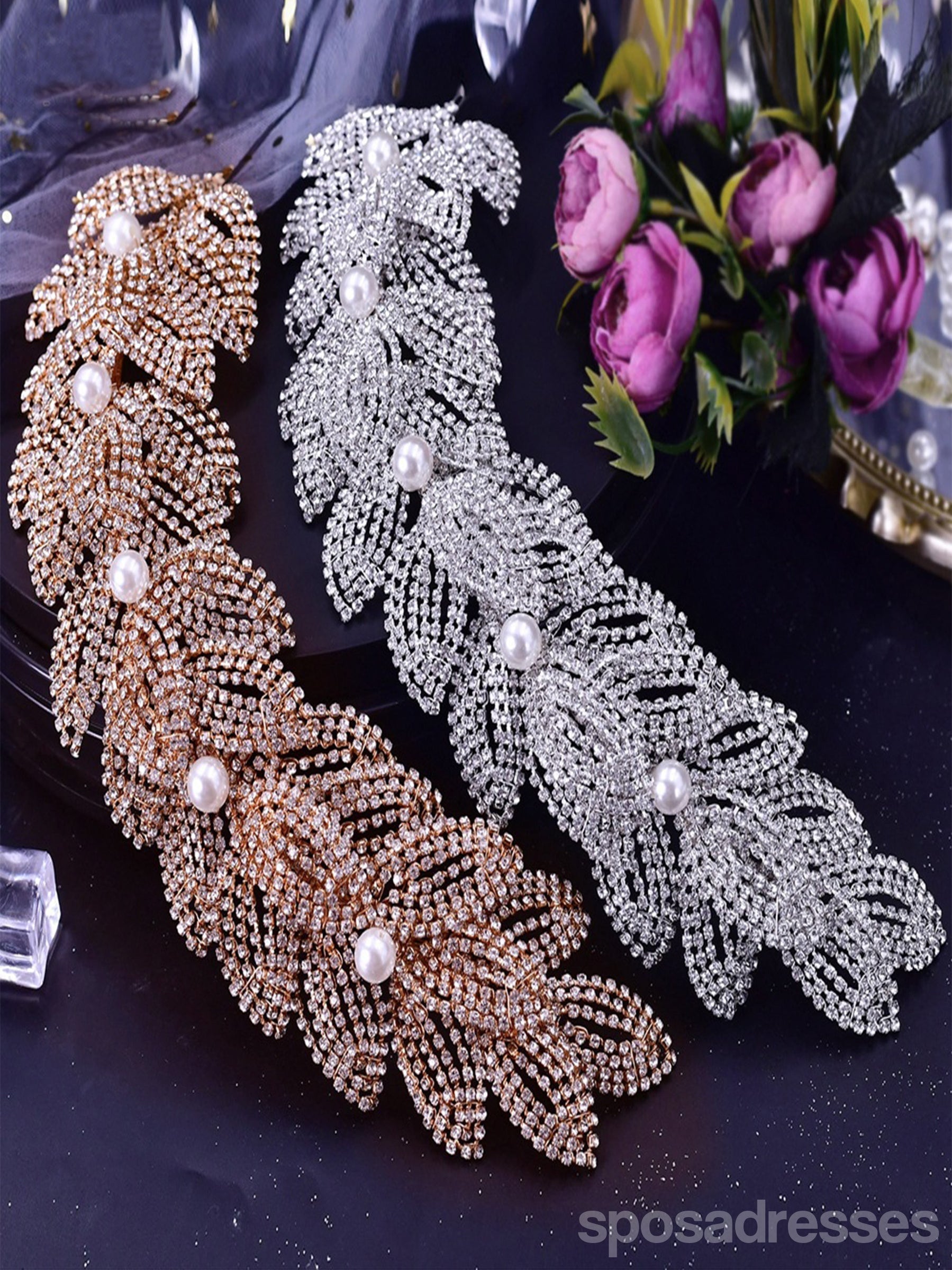 Elegant Handmade Beaded Headband for Women - Simple Boho Hair Accessory - Perfect for Weddings, Parties & Everyday Wear HP366