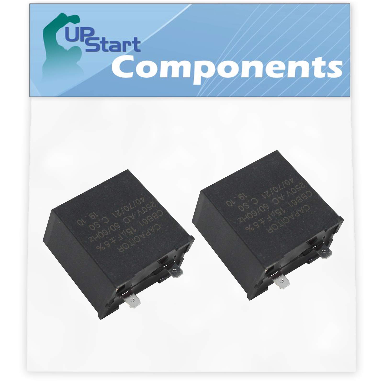 2-Pack 5304464438 Refrigerator Run Capacitor Replacement - Compatible with Kenmore/Sears 253.36619894 & 218909901 Compressor - Perfect for Fridge Repair & Maintenance