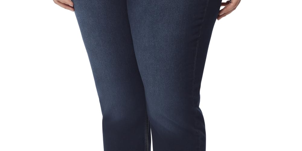 Jones New York Women's Plus Size High Rise Skinny Ankle Jeans in Onyx - Comfortable Stretch Denim Pants for Work, Casual & Night Out