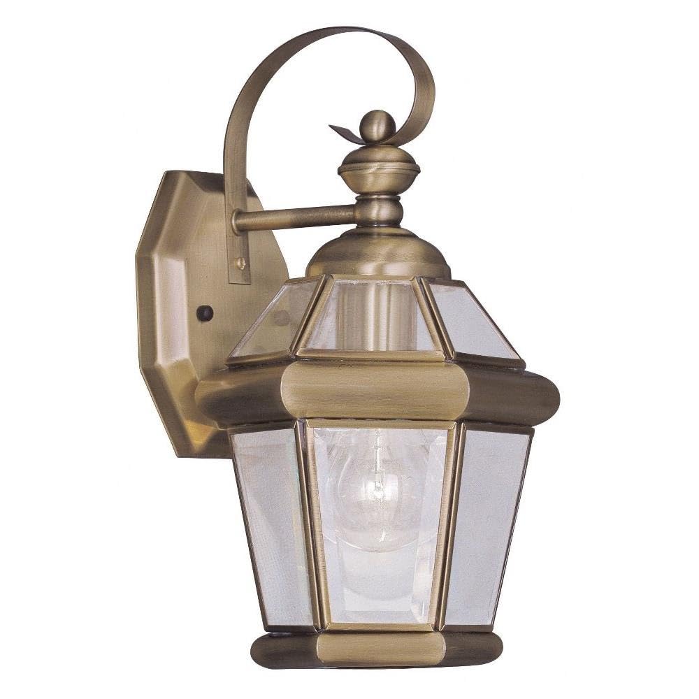 Antique Brass Outdoor Wall Lantern - 7