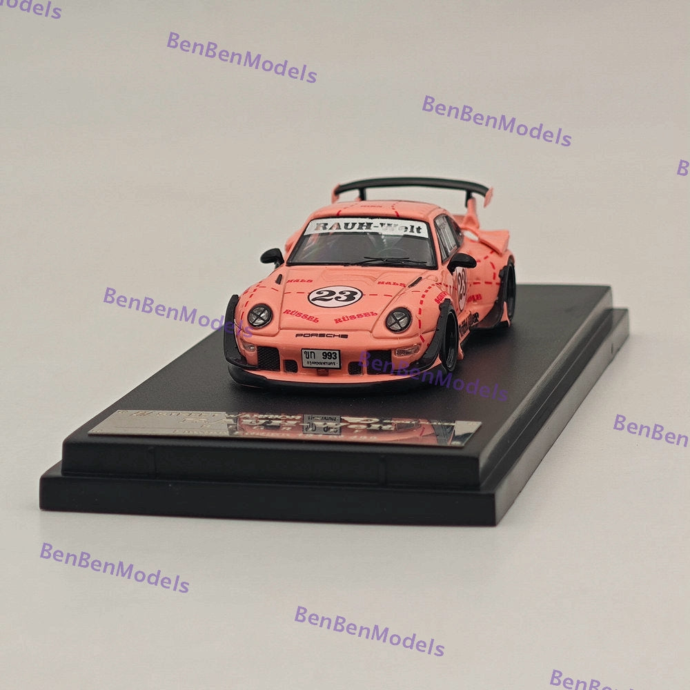1:64 Scale SW 911 RWB 993 #23 Pink Racing Sports Diecast Model Car - Limited Edition Collectible for Display, Racing Enthusiasts & Car Lovers