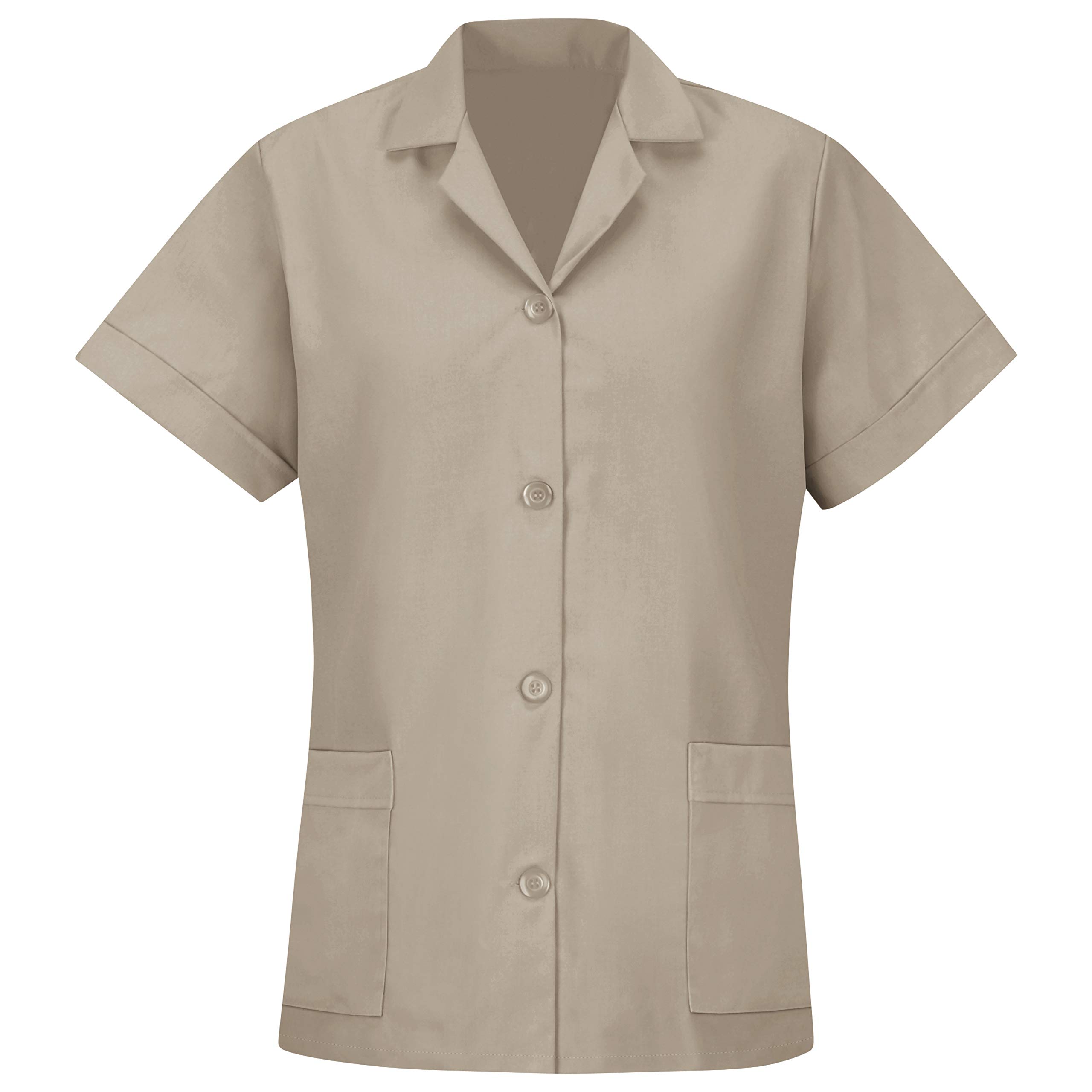 Red Kap Women's Button Front Tunic Shirt - Comfortable Workwear Top for Nurses, Chefs & Professionals | Office, Medical & Hospitality Uniforms