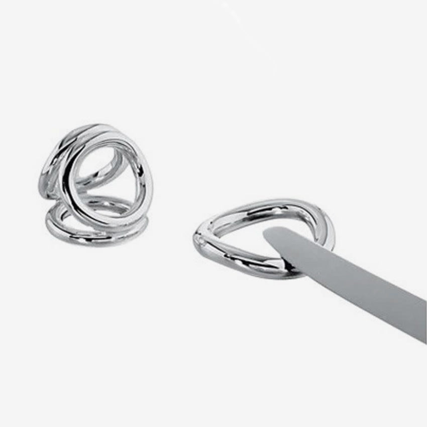 Christofle Vertigo Knife Rests Set of 4 - Silver Plated Stainless Steel Tableware for Fine Dining & Dinner Parties