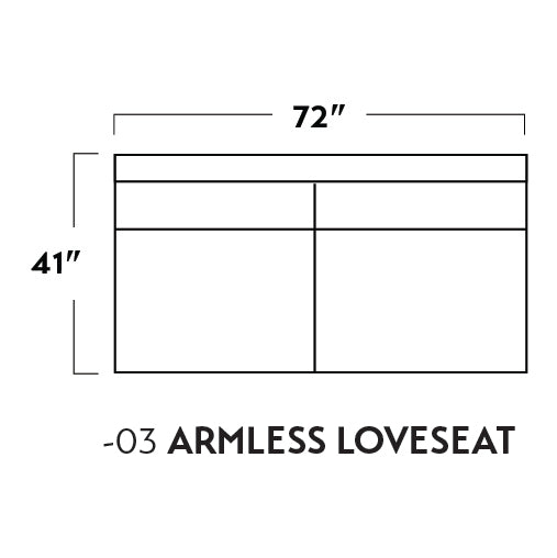 Modern Armless Loveseat Sofa - Compact 2-Seater for Small Spaces | Perfect for Apartments, Living Rooms & Cozy Corners