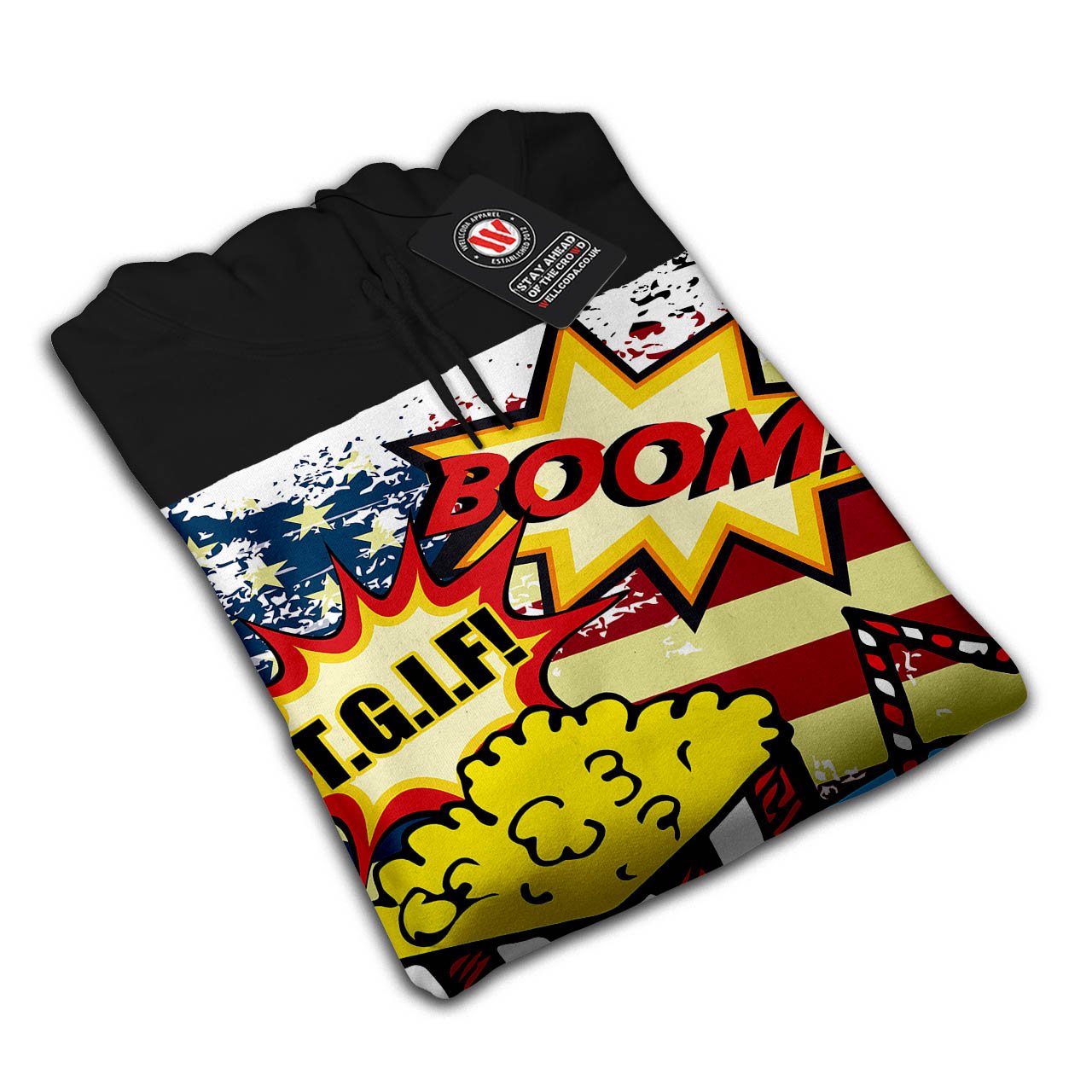 Wellcoda Women's Popcorn and Coke Graphic Hoodie - Soft Fleece Pullover Sweatshirt for Casual Wear, Lounge & Movie Nights