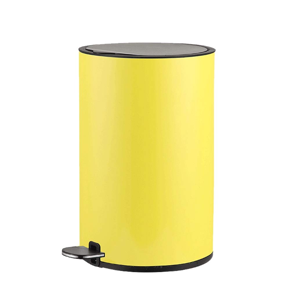 FABAX Stainless Steel Step Trash Can with Lid & Secure Slide Lock - Slim Kitchen Garbage Bin with Pedal for Hands-Free Use - Perfect for Home, Office, or Restaurant Waste Disposal