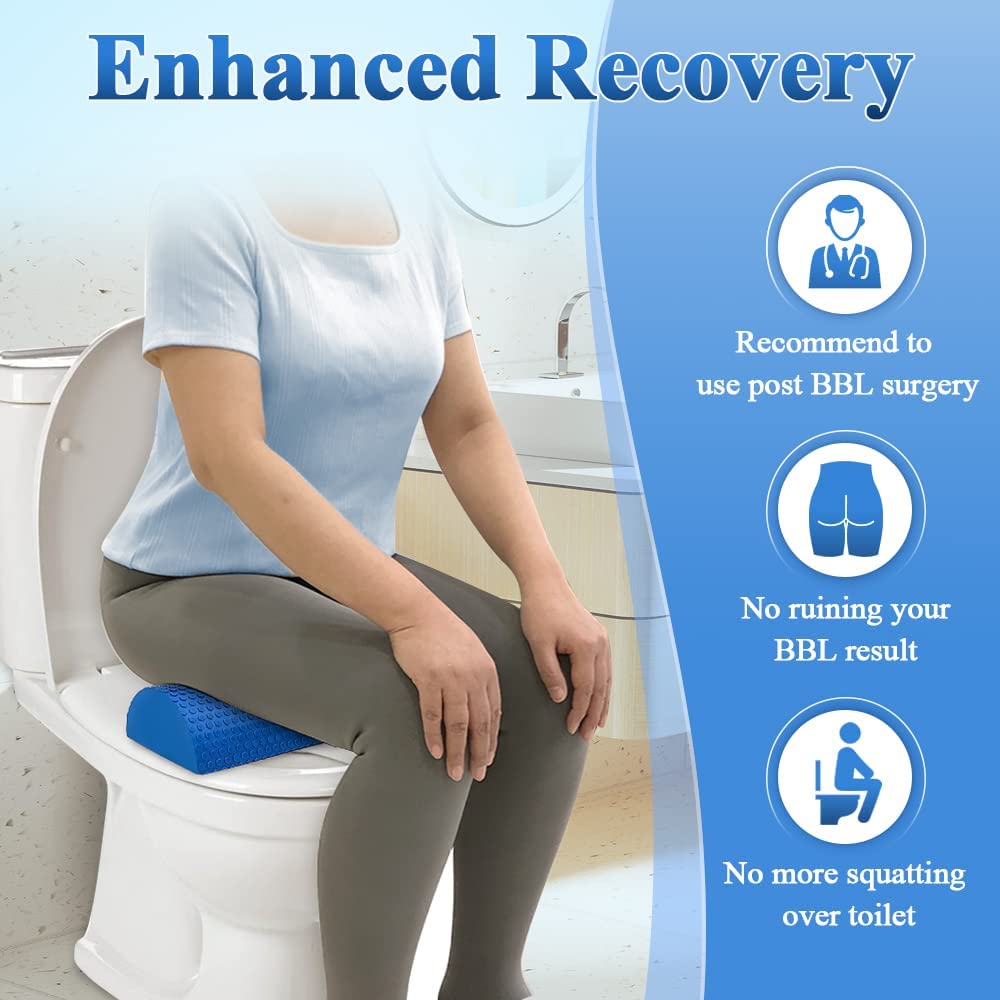 BBL Pillow for Post-Surgery Recovery - Brazilian Butt Lift Seat Cushion for Sitting, Driving & Toilet Use - Comfortable Booty Pillow for Chairs & Cars - Ideal for BBL Recovery & Comfort