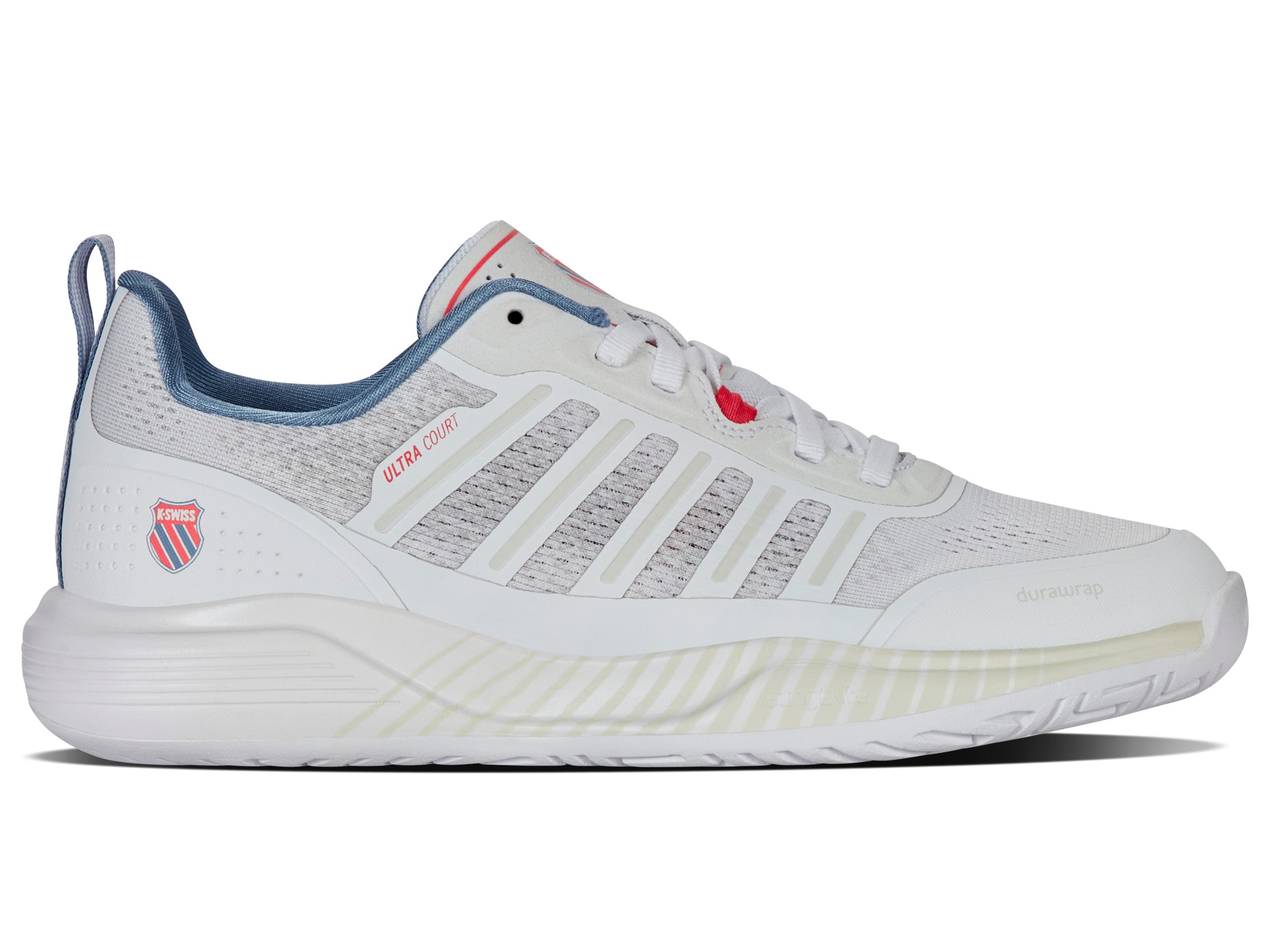 Nike Ultra Court Tennis Shoes for Women - White/Faded Denim/Dubarry - Lightweight & Comfortable for Casual Wear & Sports
