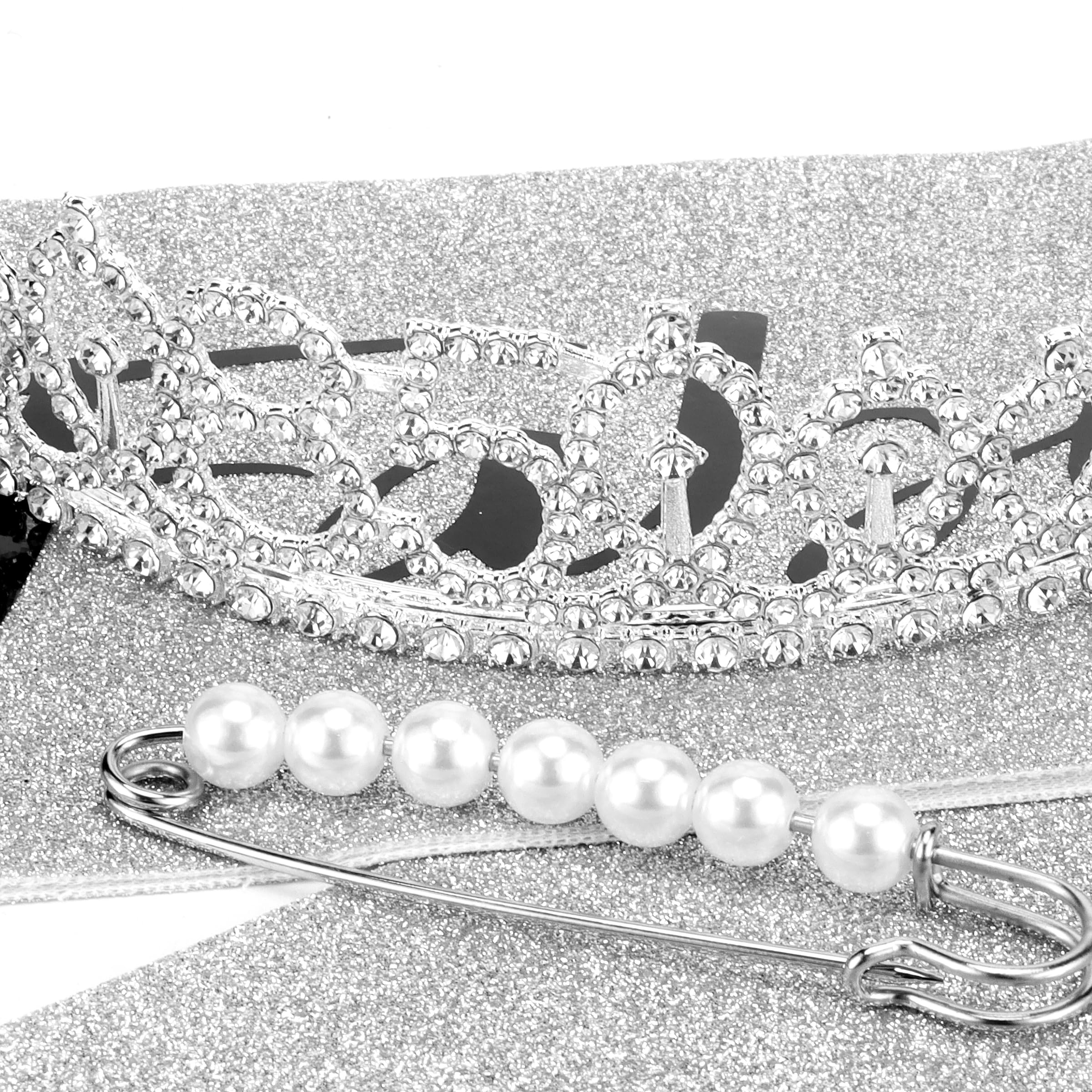 85th Birthday Sash & Tiara Set - Elegant Silver Crown for Women's Milestone Celebration - Perfect 85th Birthday Gift & Party Decorations - Great for Birthday Photos, Retirement Parties & Special Occasions