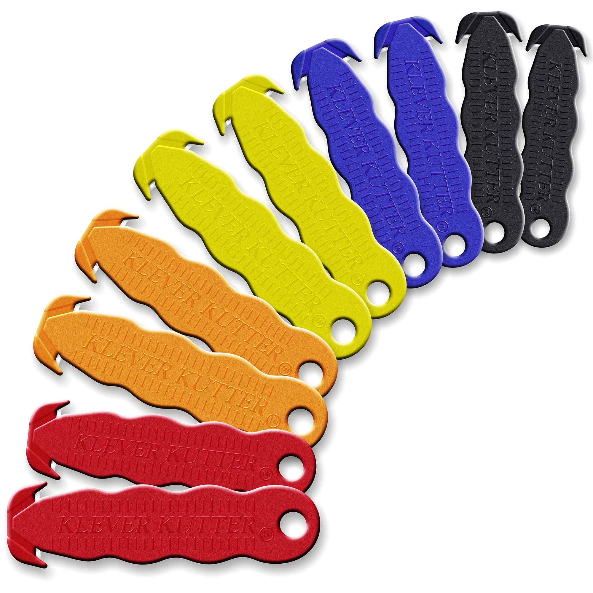 Klever Kutter Box Cutter - 100-Pack Assorted Utility Knives for Shipping, Packaging, and DIY Projects - Sharp & Durable Blades for Home, Office, and Warehouse Use