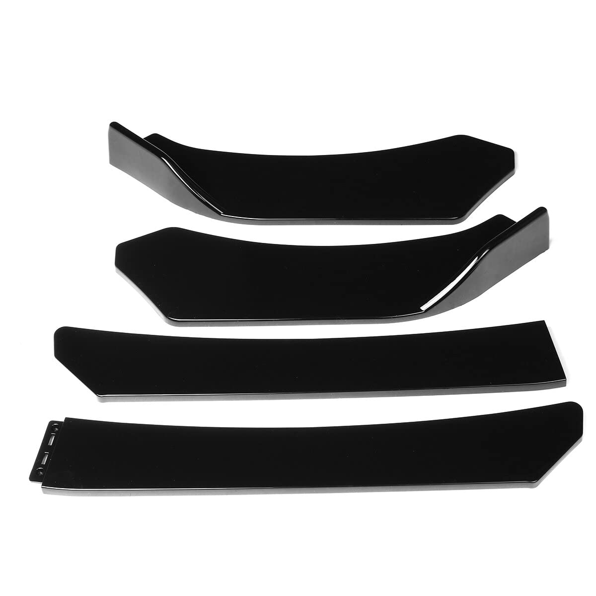 Universal Glossy Black Car Body Kit - Front Bumper Lip Spoiler (74.5cm) + Side Skirt Extensions + Rear Bumper Lip (35cm) for Most Vehicles | Enhanced Aerodynamics & Sporty Styling for Sedans, Coupes, and Hatchbacks