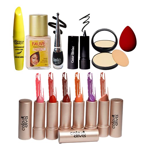 12-Piece Divine Color Makeup Set - Eyeshadow, Lipstick & Blush Kit for Everyday Glam & Party Looks
