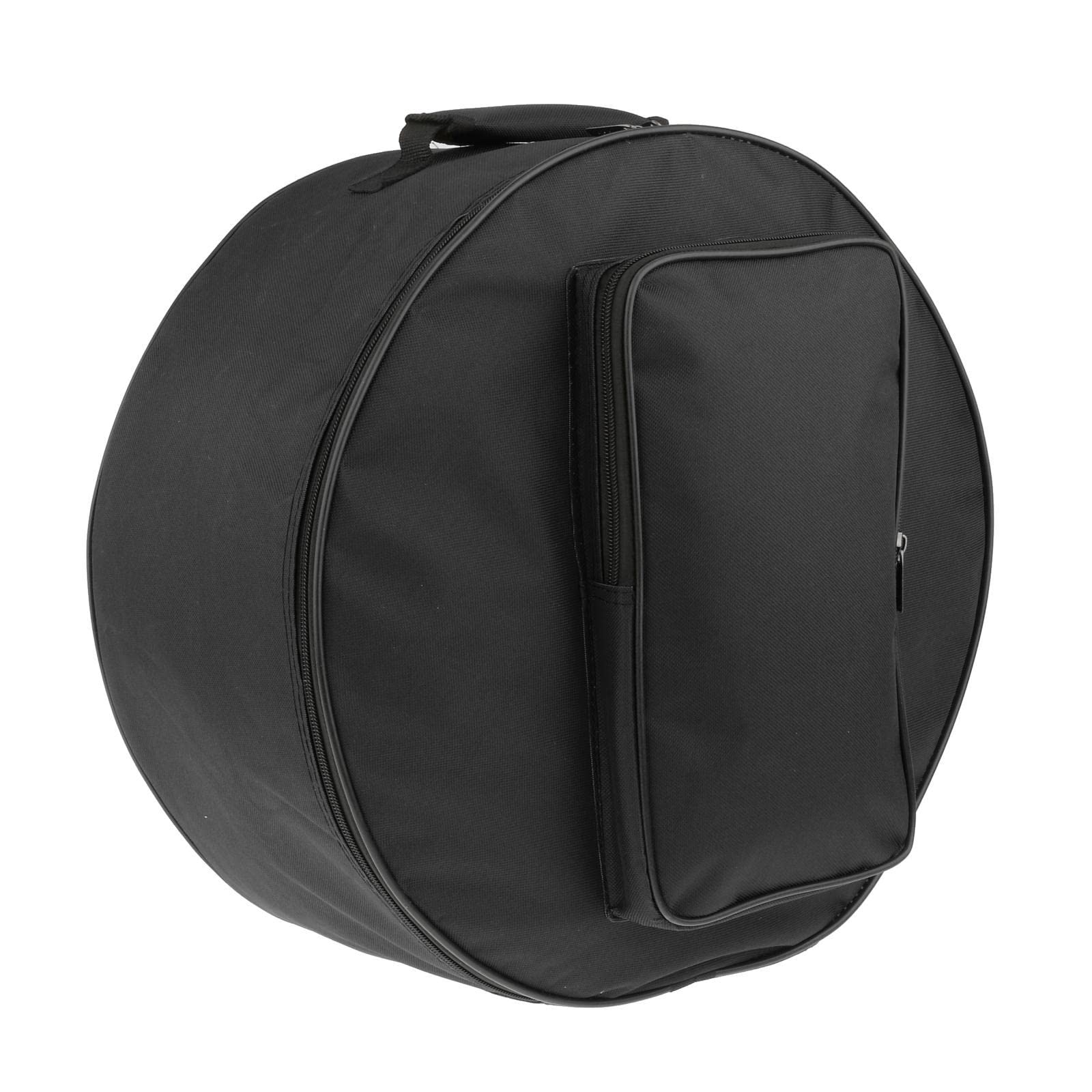 15 Inch Snare Drum Backpack Case with Shoulder Strap & Exterior Pockets - Lightweight Protective Gear for Drummers, Band Practice & Music Performances