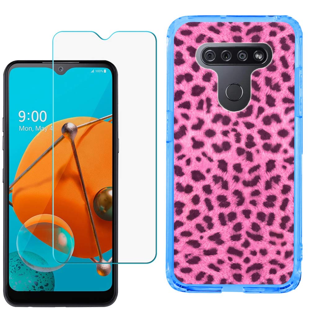 LG K51 Case with Tempered Glass - Slim TPU Cover for Daily Protection