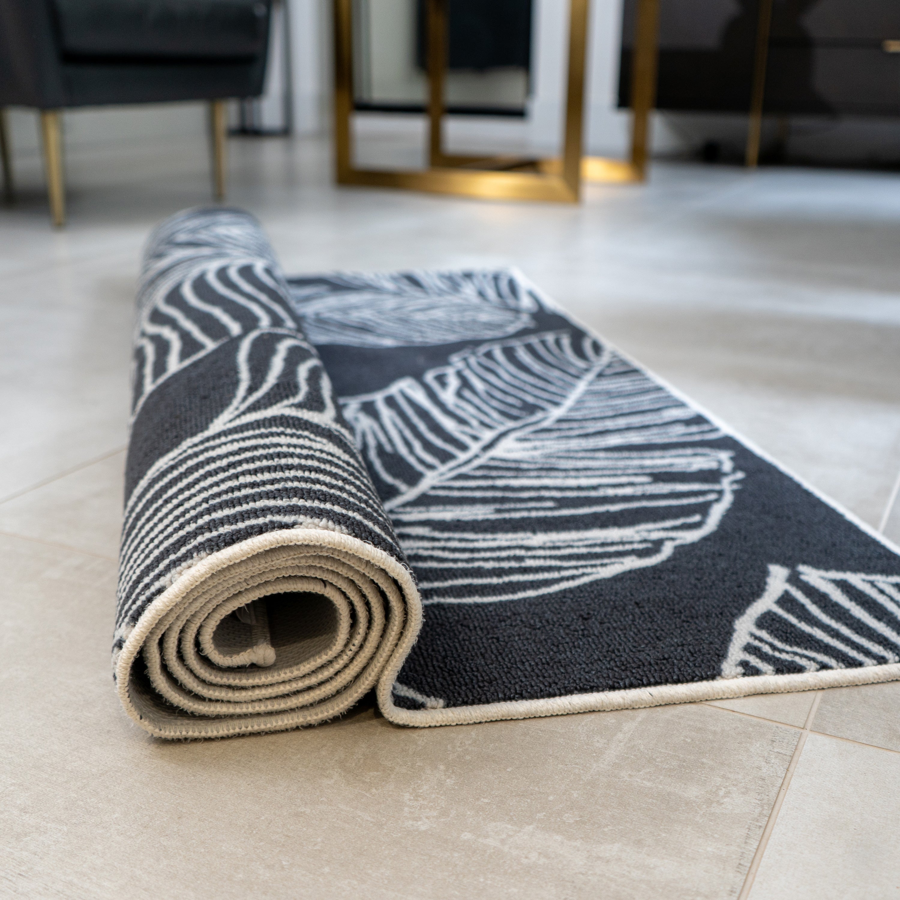 Fusion Matteo Washable Rug - Charcoal Grey | Soft & Durable Indoor/Outdoor Carpet for Living Room, Bedroom, Patio
