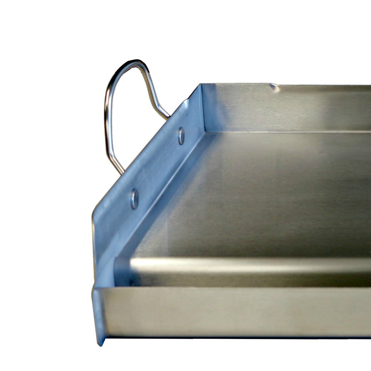 LITTLE GRIDDLE GQ230 Professional Stainless Steel Griddle - Even Heat Distribution, Cross Bracing & Removable Handles + Jim Beam JB0181 9
