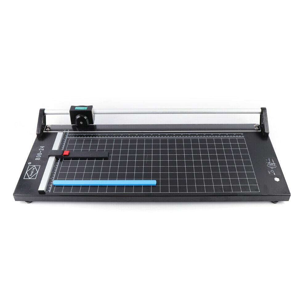 OUKAINING 24 Inch Rotary Paper Cutter - Precision Rolling Trimmer with 2MM Sharp Blade for Photo Paper, PVC, Posters - Ideal for Crafting, Scrapbooking & Office Use