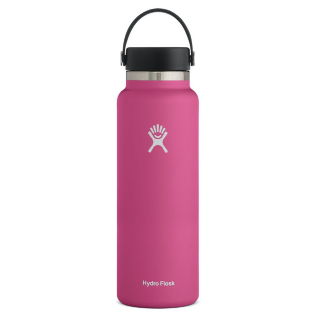 40 oz Wide Mouth Water Bottle with Straw & Handle - Leakproof Stainless Steel Insulated Water Jug for Gym, Hiking & Outdoor Activities - BPA Free Vacuum Flask for Hot & Cold Beverages