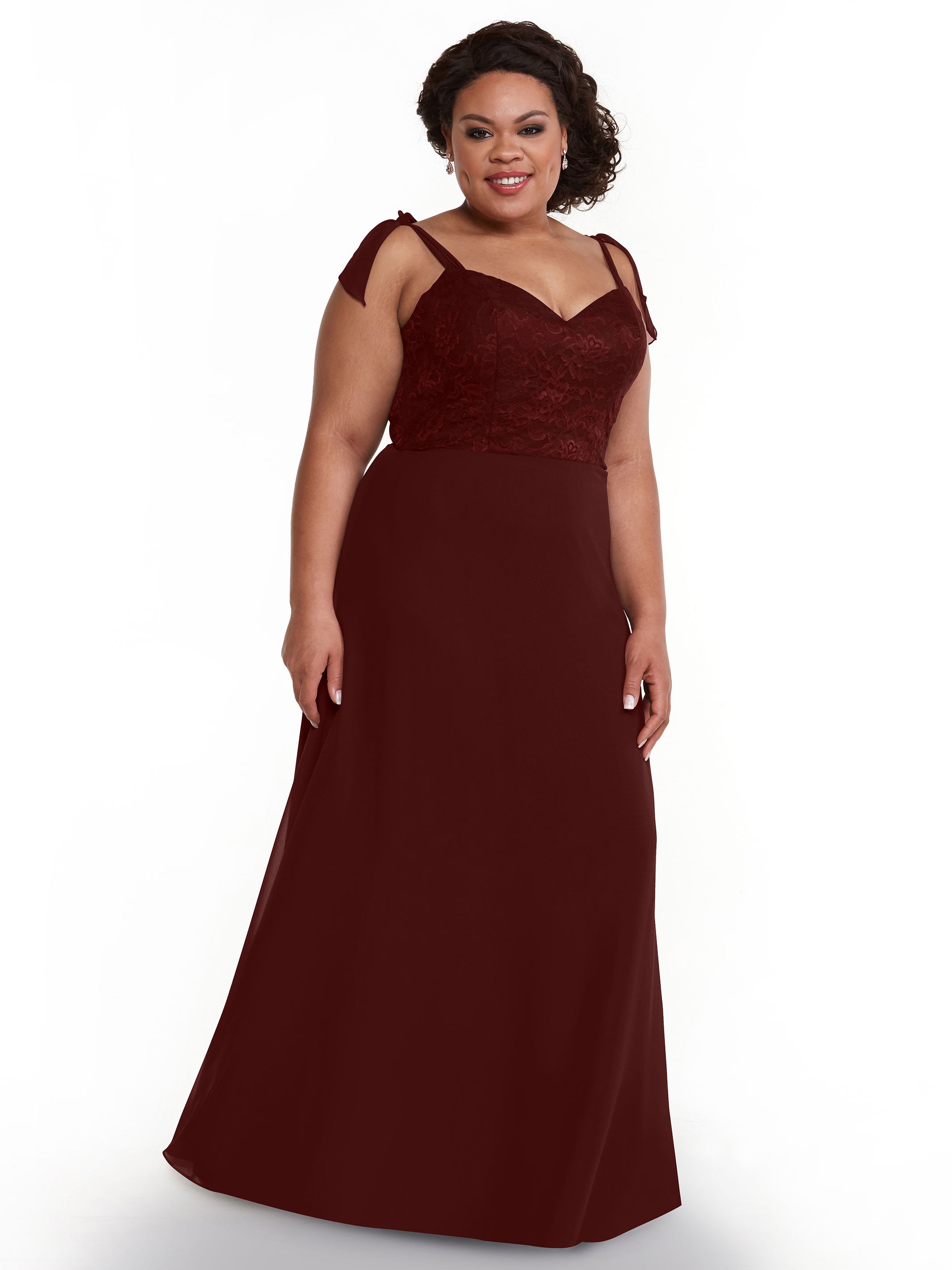 Elegant A-Line Bridesmaid Dress with Lace Bodice & Tulle Ribbon Straps - Perfect for Weddings, Formal Events & Special Occasions