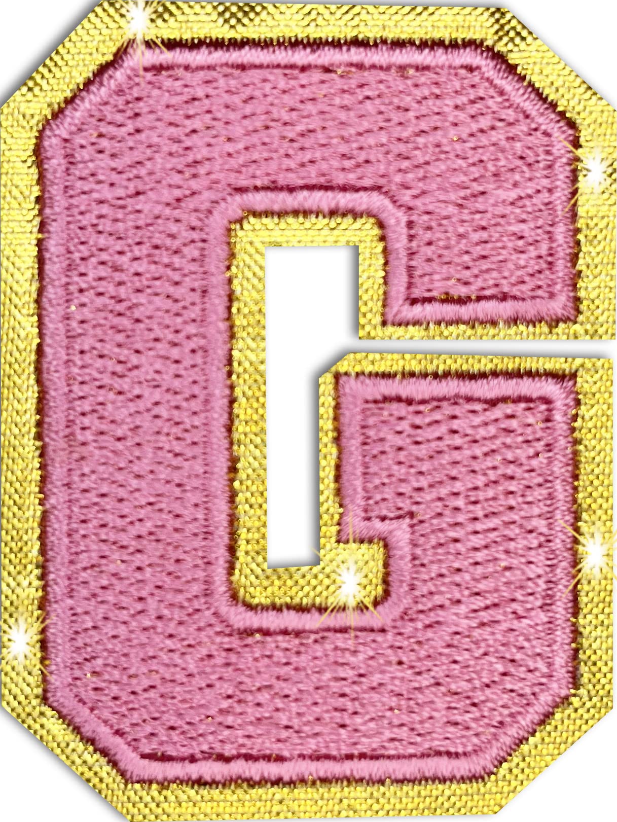 Premium Iron On Patches - Pink Letter G (3 Pack) - 1.9 Inch Alphabet A-Z Sewing Patches for DIY Clothing, Hats & Bags - Perfect for Customizing Jackets, Backpacks & Denim