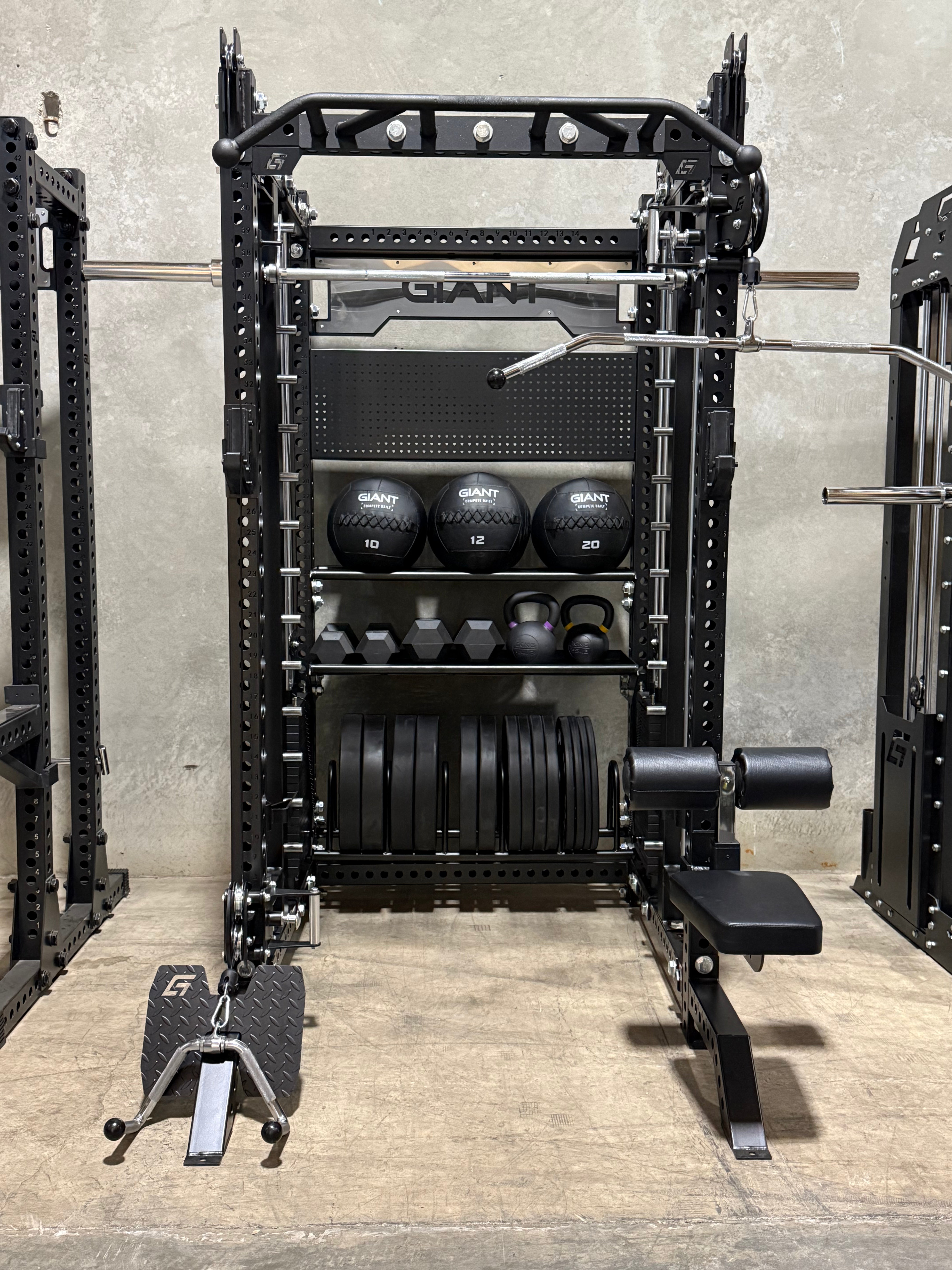 GIANT Grizzly Half Rack Functional Trainer - Premium Home Gym Equipment for Strength Training & CrossFit Workouts | Perfect for Garage Gyms & Fitness Studios