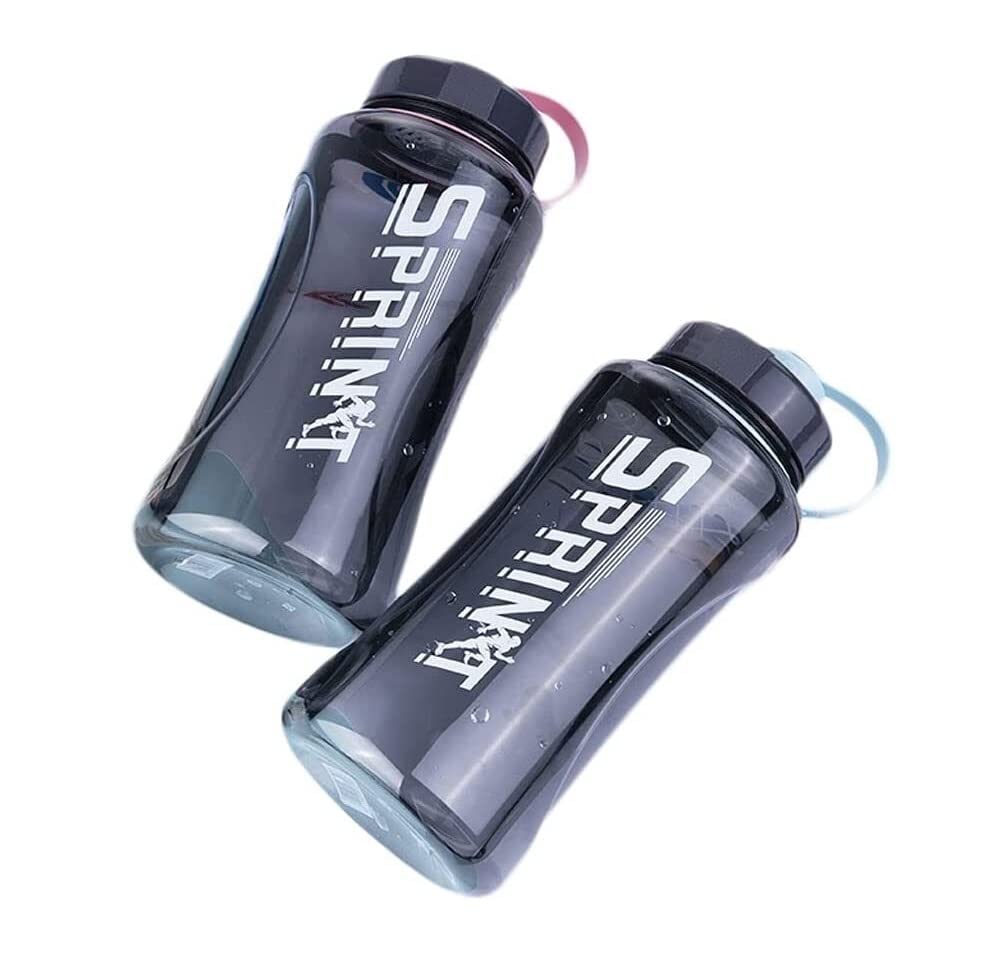 2-Pack Large 40oz/1200ml Sports Water Bottle with Filter & Handle - Leakproof Fitness Water Jug for Gym, Hiking & Outdoor Activities - BPA-Free Drop-Proof Drinking Bottle (Blue & Pink)