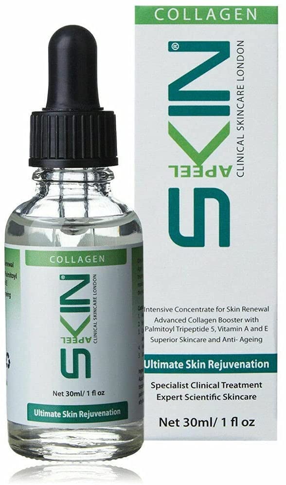 30ml Collagen Serum for Face - 1 fl. oz Anti-Aging Clinical Skincare Made in UK - Best with Microneedle Derma Roller & Stamp for Wrinkles & Fine Lines - Perfect for Night Routine & Daily Skincare Regimen