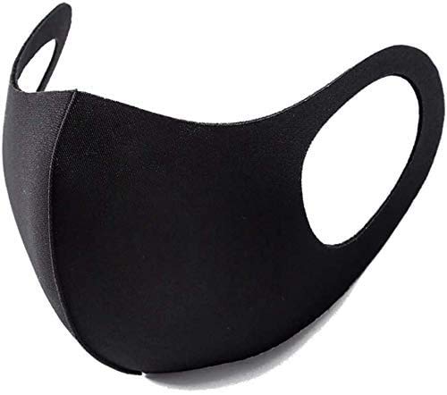 4 Pack Reusable Anti-Dust Face Masks - Unisex Black Fashion Mask, Washable Anime Design for Adults - Perfect for Cycling, Camping, Travel & Daily Protection (Men & Women)
