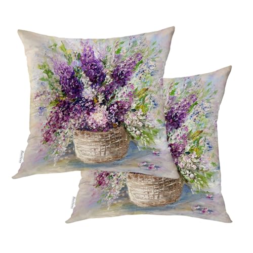 Flower Oil Painting 3 Purple
