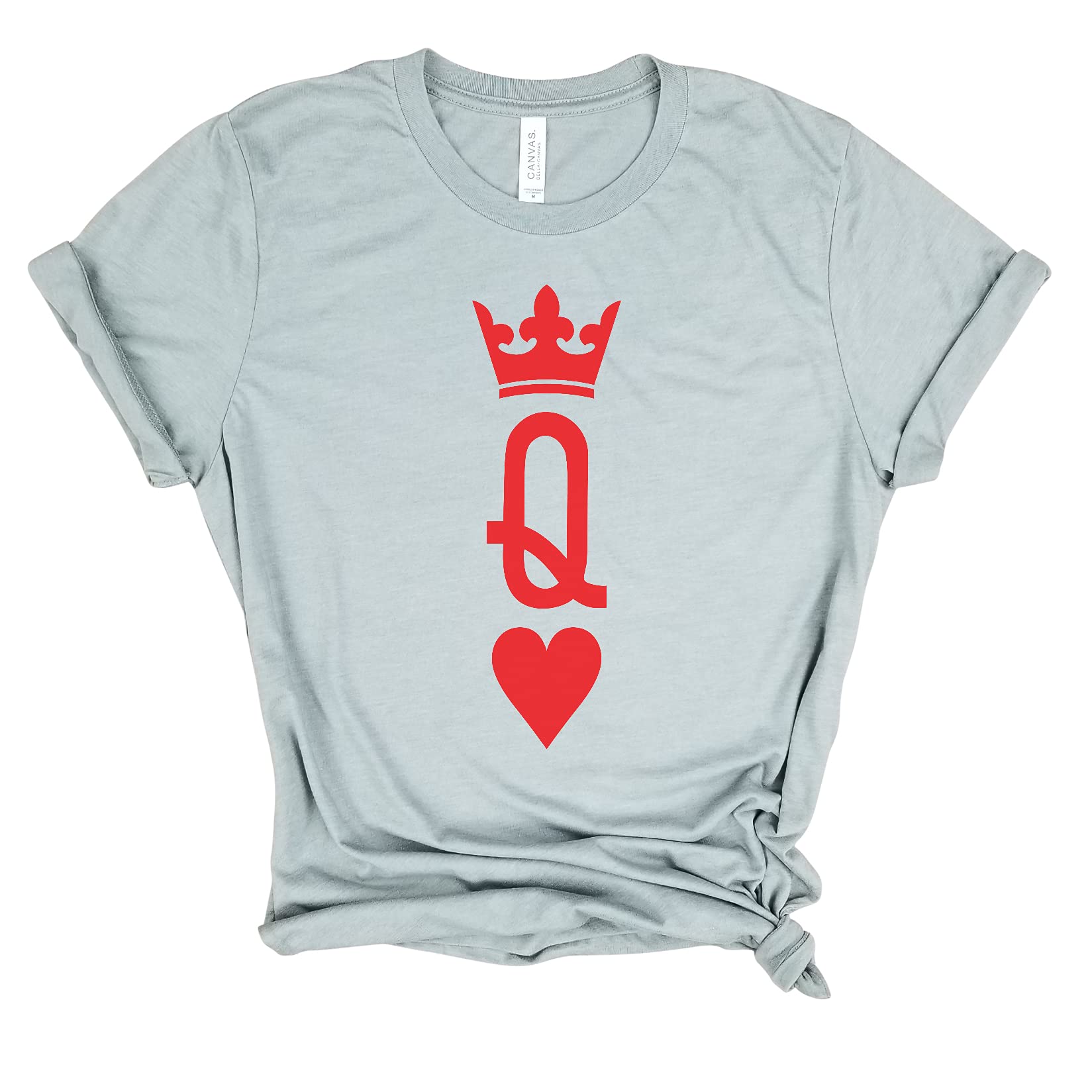 Queen of Hearts Playing Cards T-Shirt - Unisex Poker & Gambling Themed Shirt, Perfect Gift for Her - Great for Casino Nights, Costume Parties & Card Game Lovers