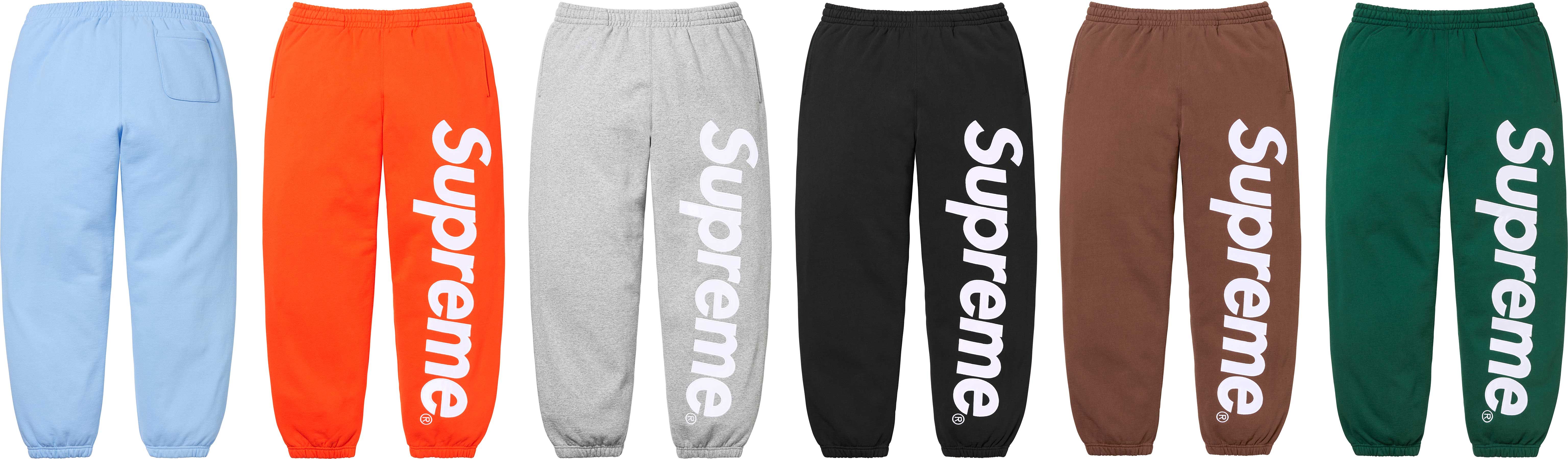 SUPREME 24FW Satin Applique Sweatpants - Men's Luxury Joggers for Casual Wear & Street Style Fashion