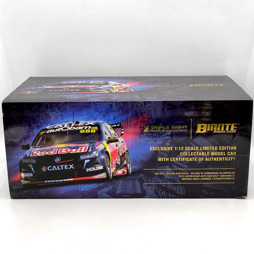 1:12 Scale Red Bull 2015 Bathurst Winner #888 Holden VF Commodore B12H15Q Resin Model Car - Collectible Diecast Racing Toy Gift for Car Enthusiasts & Display Decor for Office/Home