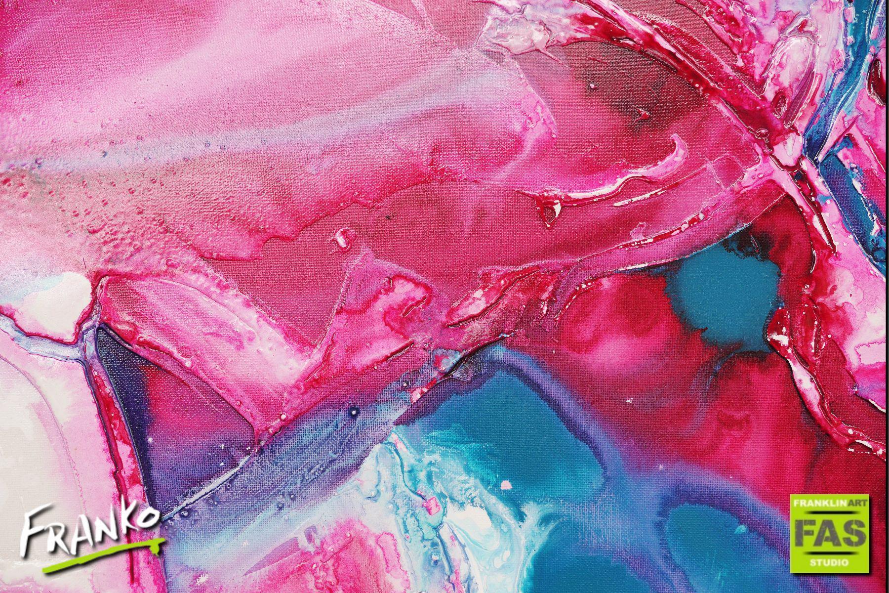 75cm x 100cm Pink Abstract Canvas Painting - Modern Wall Art for Living Room, Bedroom & Office Decor | Smashing Pastels Collection