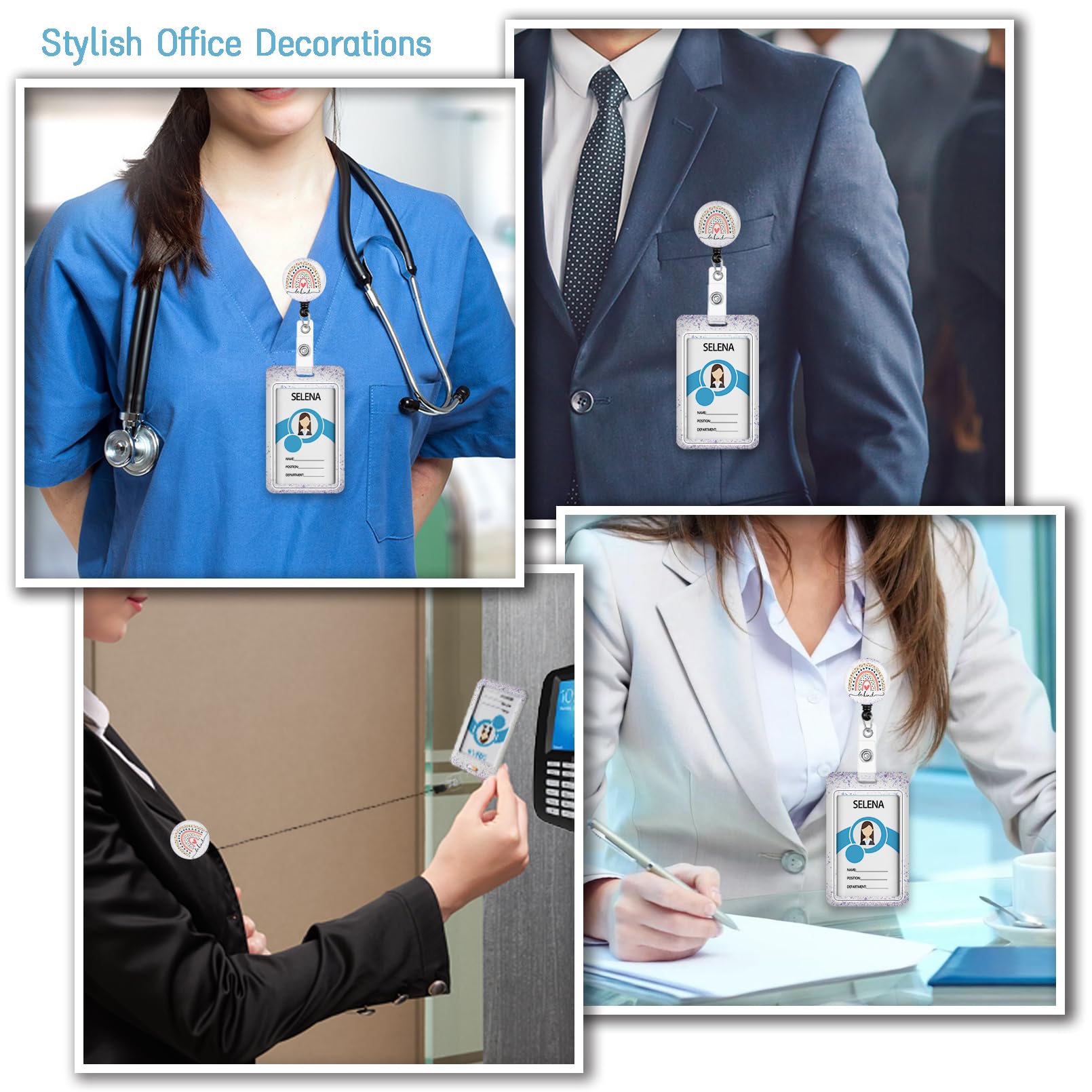 Rainbow ID Badge Holder with Breakaway Lanyard - Perfect for Teachers, Nurses & Students