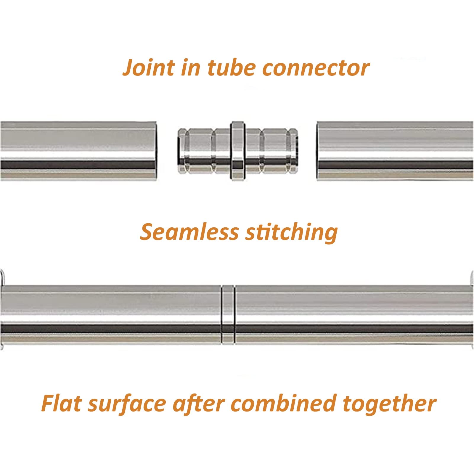 Stainless Steel Sliding Barn Door Hardware Kit with Round Tube Track - Perfect for Home, Interior, Loft, Library & Rolling Ladder Installation | Easy DIY Modern Space-Saving Solution