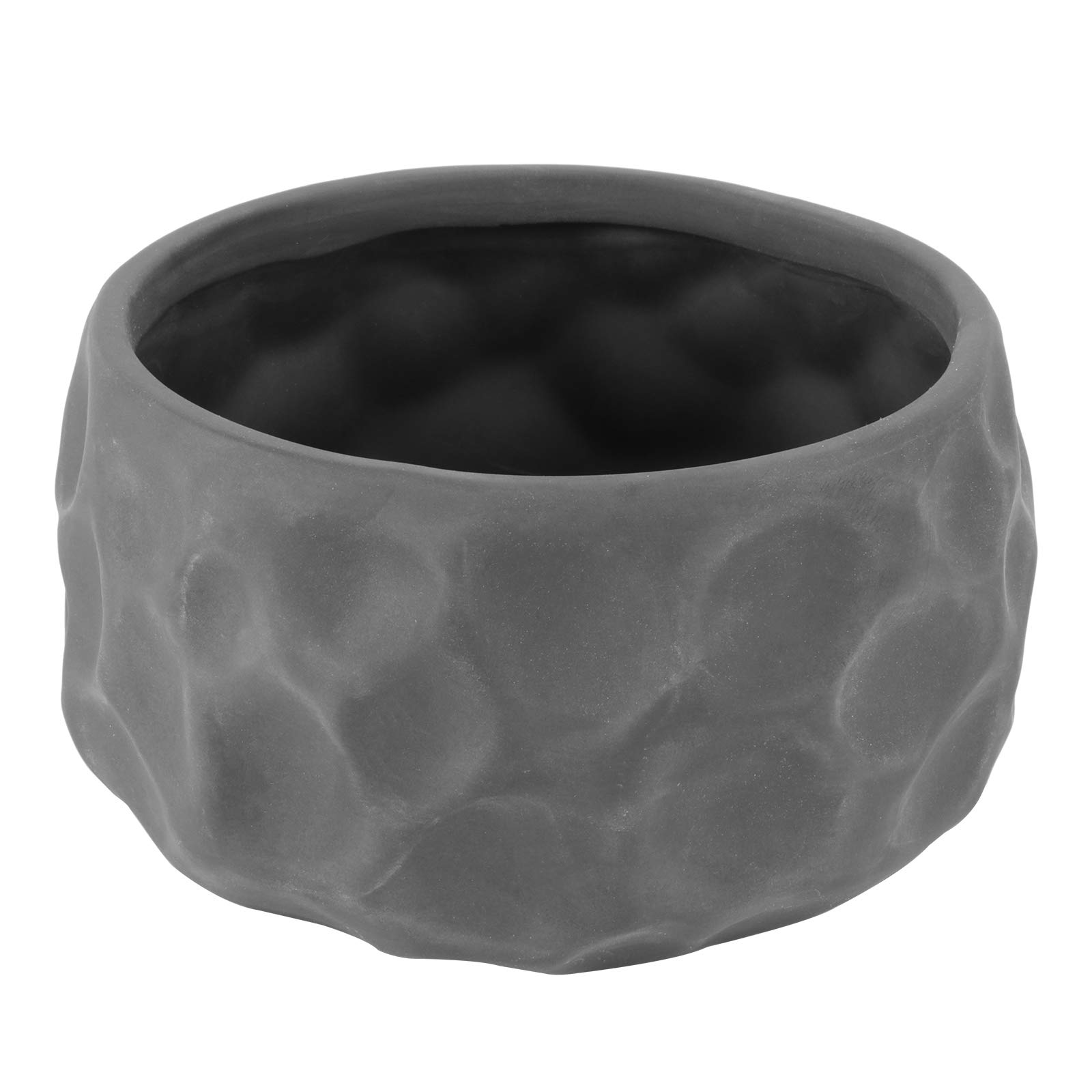 1PC Creative Ceramic Succulent Flowerpot - Hydroponic Green Plant Pot for Indoor Plants, Home & Office Decor (Black) - Perfect for Succulents, Cacti, Herbs & Small Plants