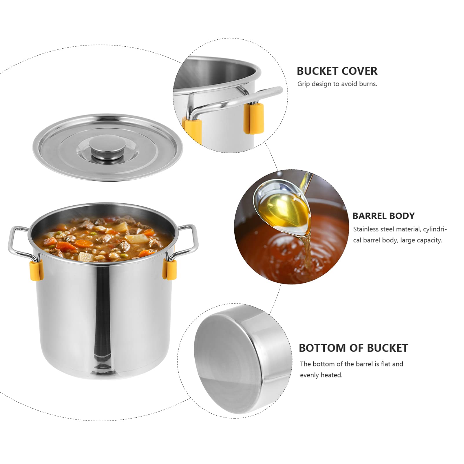 Stainless Steel Soup Stock Pot with Tap - 1Pc Heavy Duty Cooking Pot for Steaming, Stewing, Seafood Boiling & Canning | Ideal for Home Kitchens, Restaurants & Outdoor Cooking