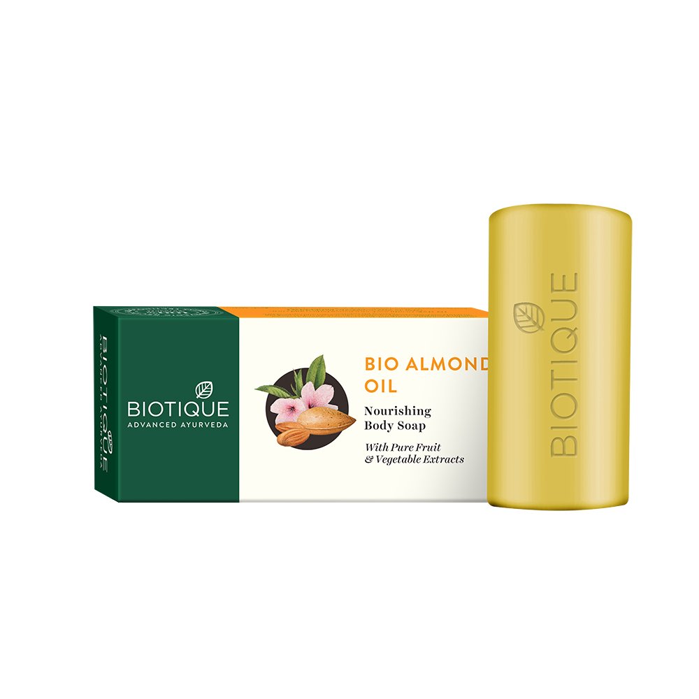 Biotique Almond Oil Nourishing Body Soap & Bio Orange Peel Revitalizing Body Soap - 150g Each | Natural Moisturizing & Exfoliating for Dry & Sensitive Skin | Perfect for Daily Shower & Spa Relaxation