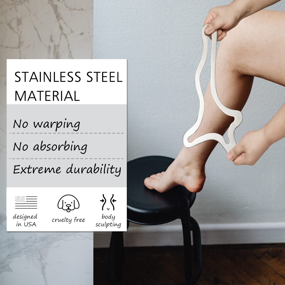 Premium Body Sculpting & Contouring Tools Set - Stainless Steel Gua Sha Scraping Massage Tool for Face & Body - Professional Lymphatic Drainage & Muscle Relaxation - Perfect for Home Spa, Post-Workout Recovery & Skincare Routine