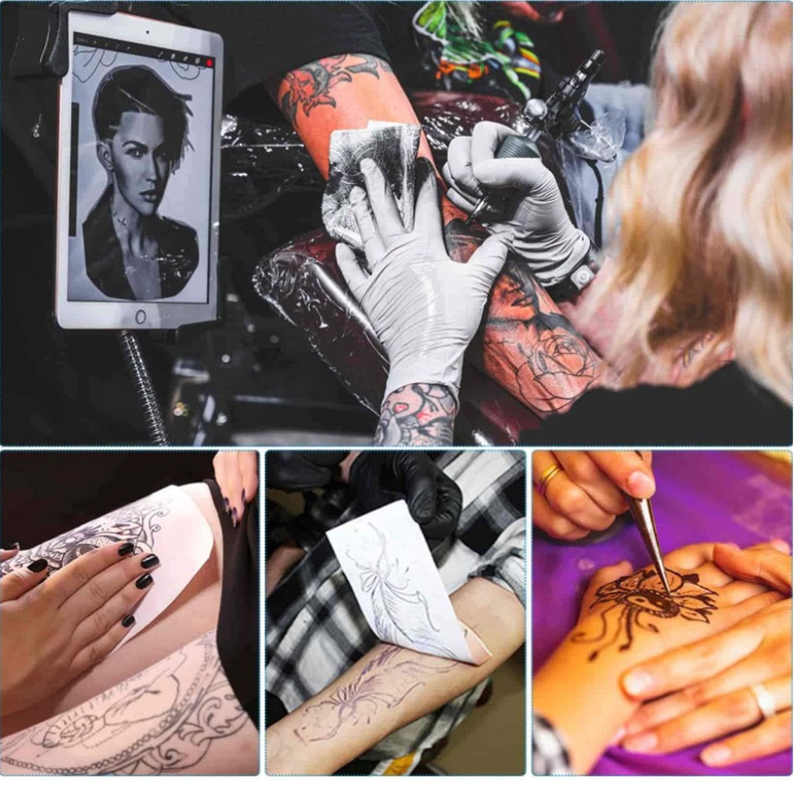 Premium 30PCS Tattoo Transfer Paper Set - 4 Layer Thermal Stencil Paper for Tattoo Artists & Printers (8.3×11.7 Inch) | Ideal for Tattoo Design Transfer, Stencil Creation & Professional Tattoo Studio Use