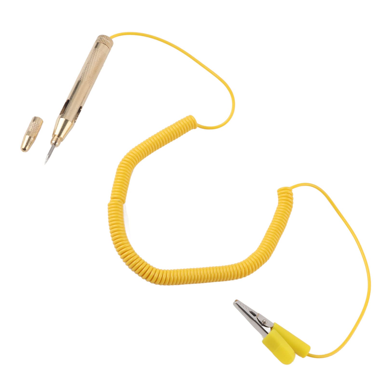 EBTOOLS Automotive Circuit Tester - 6V 12V 24V DC Voltage Test Pen with Light Bulb for Car Electrical System Diagnosis (Yellow) | Perfect for Mechanics, DIY Auto Repair & Vehicle Maintenance