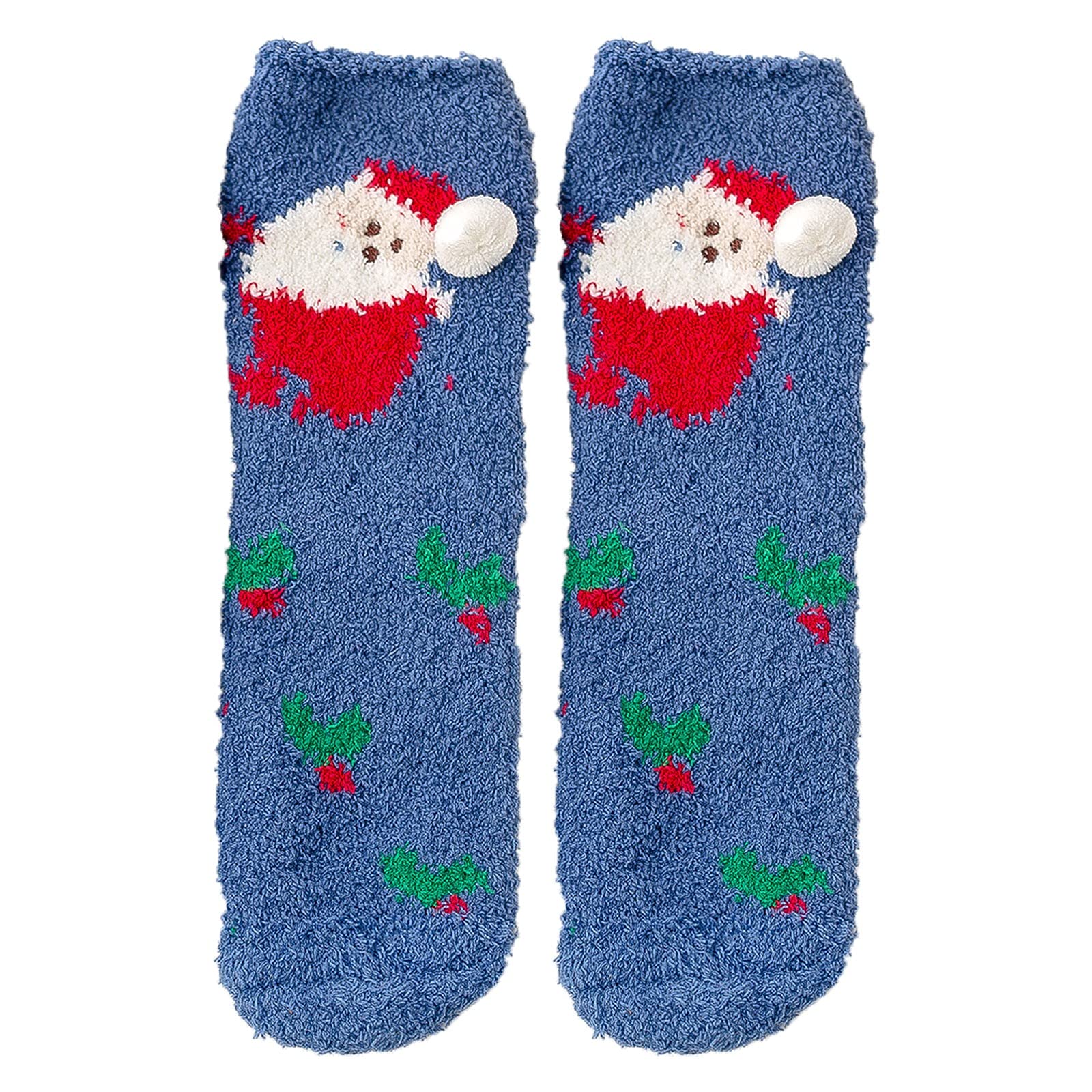 6 Pairs Fleece Christmas Socks for Men - Cozy Coral Basketball Crew Socks - Perfect for Gifts, Home Wear & Sports Activities