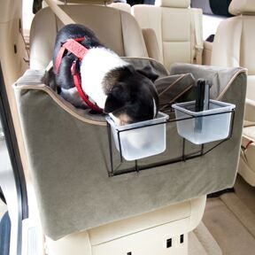 Snoozer Travel Feeder for Dogs - Portable Collapsible Pet Bowl for Hiking, Camping & Road Trips | Leak-Proof Dog Food & Water Container