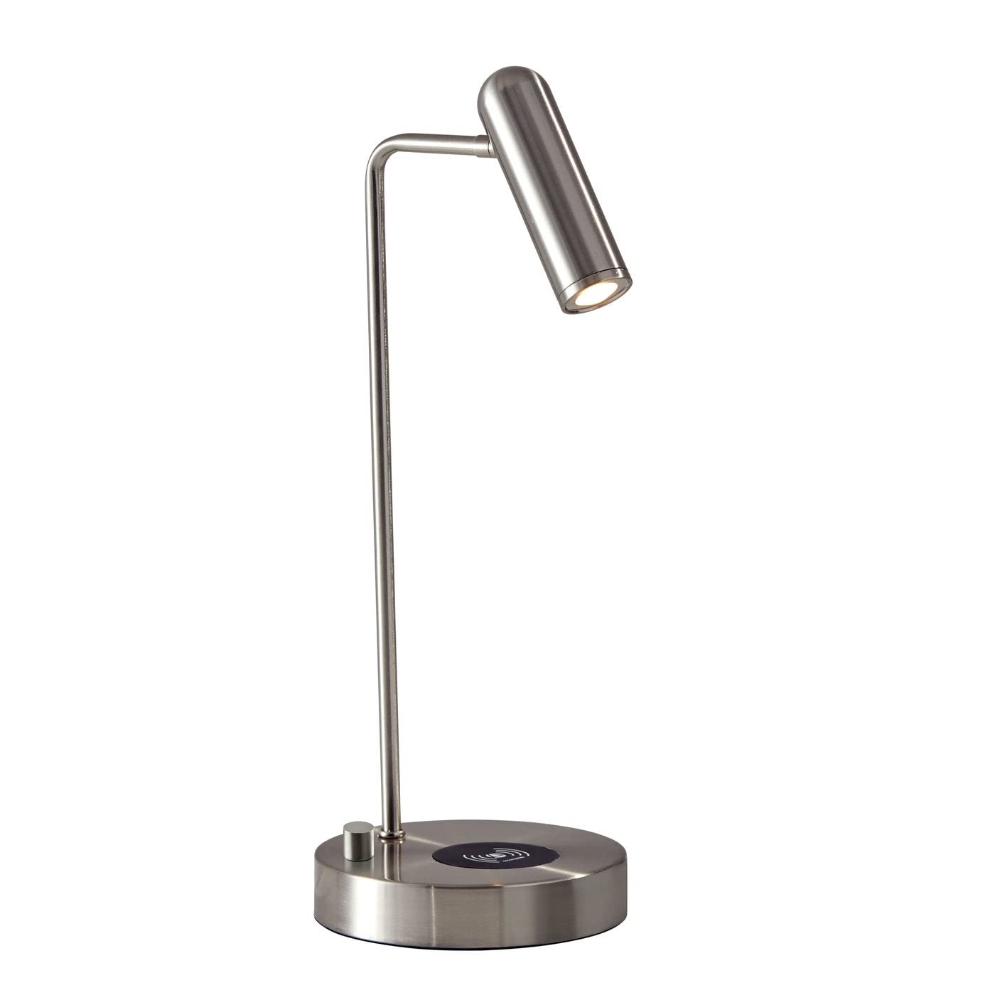 Adesso 3162-22 Kaye LED Desk Lamp with Wireless Charger - 7W Energy Efficient LED Light, 5W Qi Wireless Charging & USB Port - Perfect for Home Office, Study Room & Bedside Nightstand Lighting
