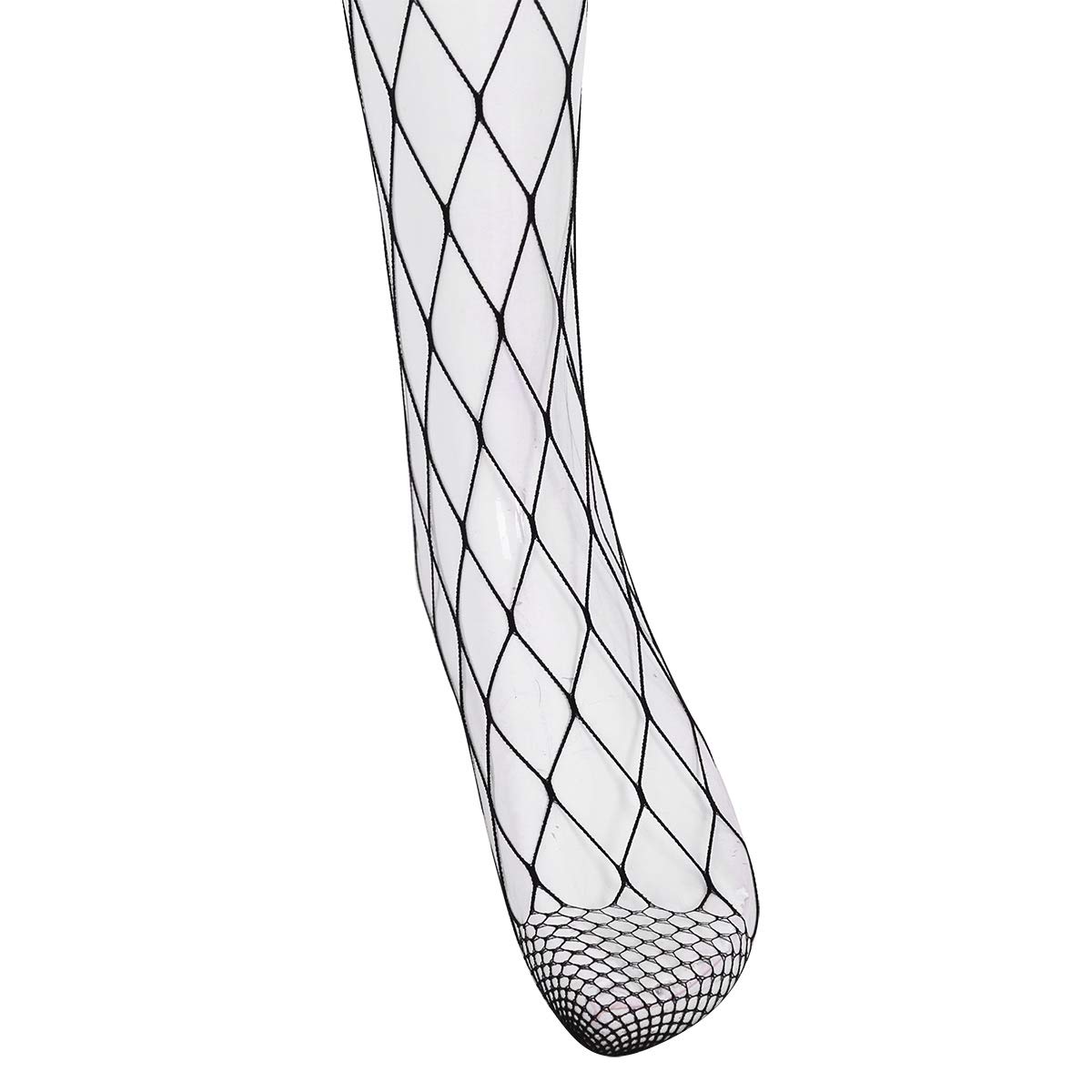 Men's See-Through Hollow Out Fishnet Closed-Toe Tight Leggings - Stretchy Pantyhose Stockings for Dance, Cosplay & Night Out Fashion