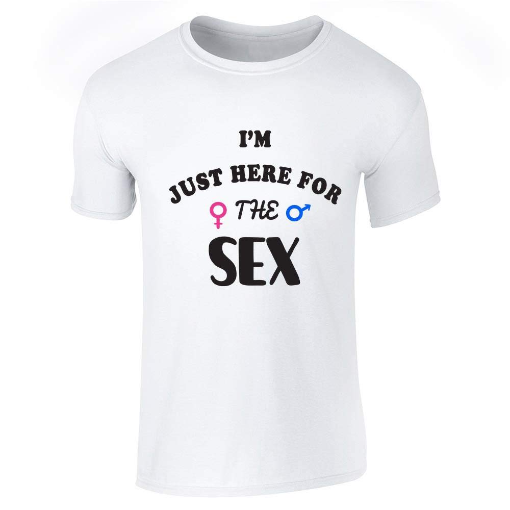 Funny Gender Reveal Graphic Tee - 'I'm Just Here for The Sex' Humorous T-Shirt for Men | Perfect for Baby Showers, Gender Reveal Parties & Casual Wear