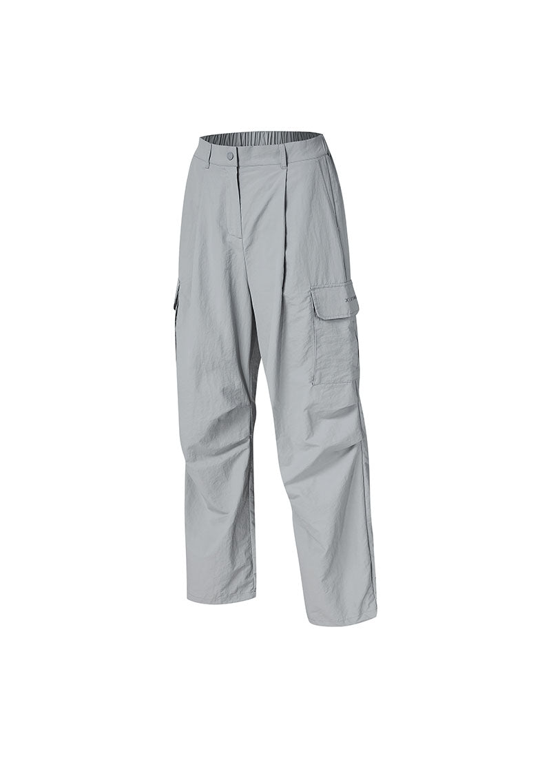 Comfortable Utility Wide Leg Pants for Women - Stretchy High Waist Casual Trousers for Work, Travel & Everyday Wear